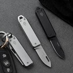 mini folding pocket knife portable stainless steel keychain knife for everyday use