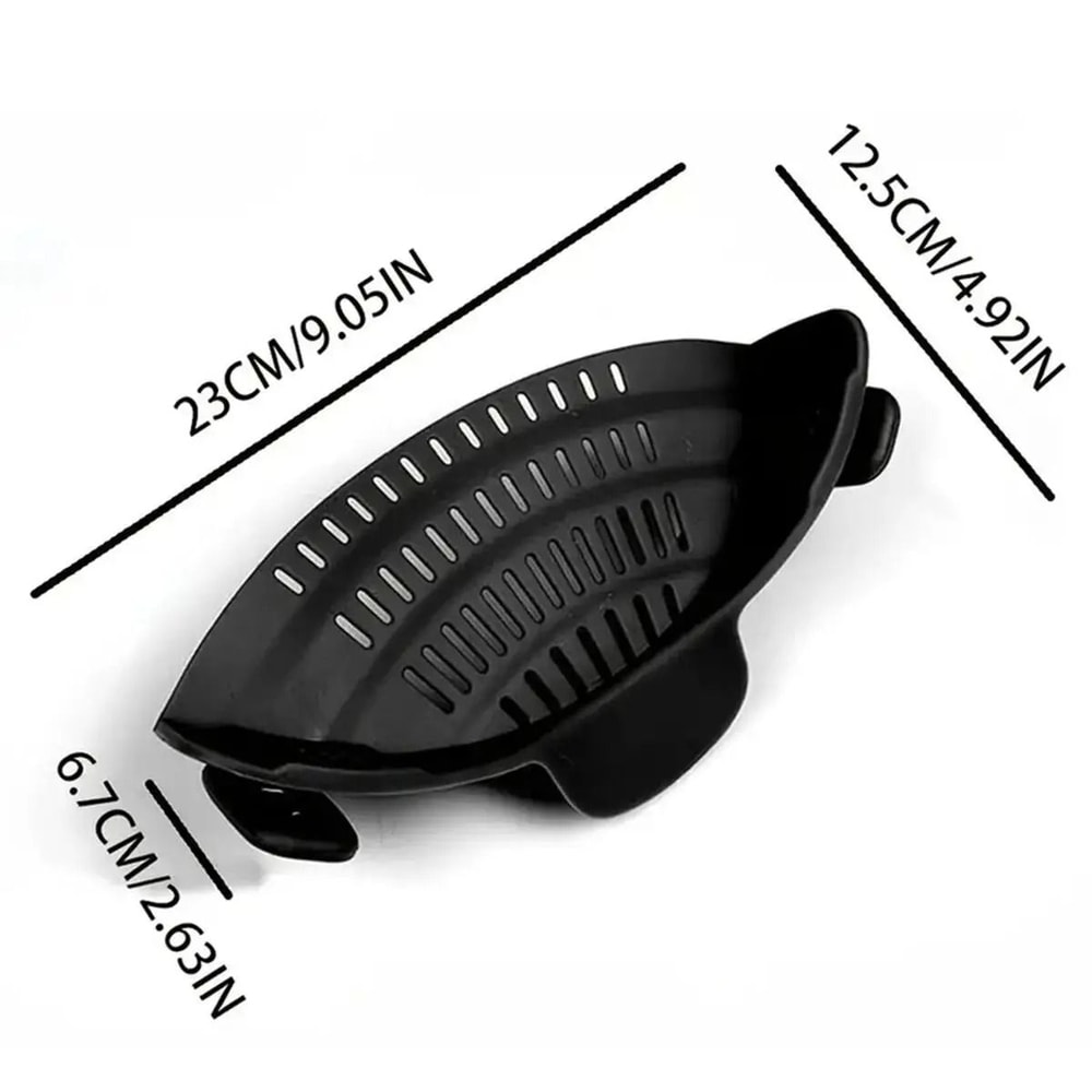 Clip On Pot Strainer Adjustable Silicone Kitchen Strainer For Pots Pans And Bowls 11