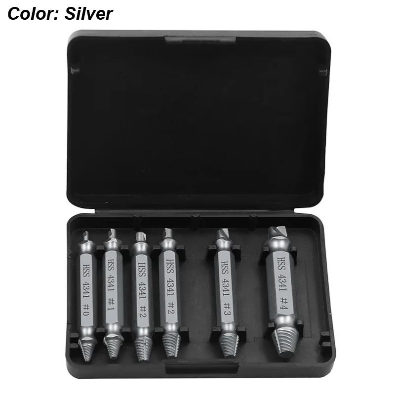 Screw Extractor Set Broken And Stripped Screw Remover Drill Bit Kit For Easy Removal 2