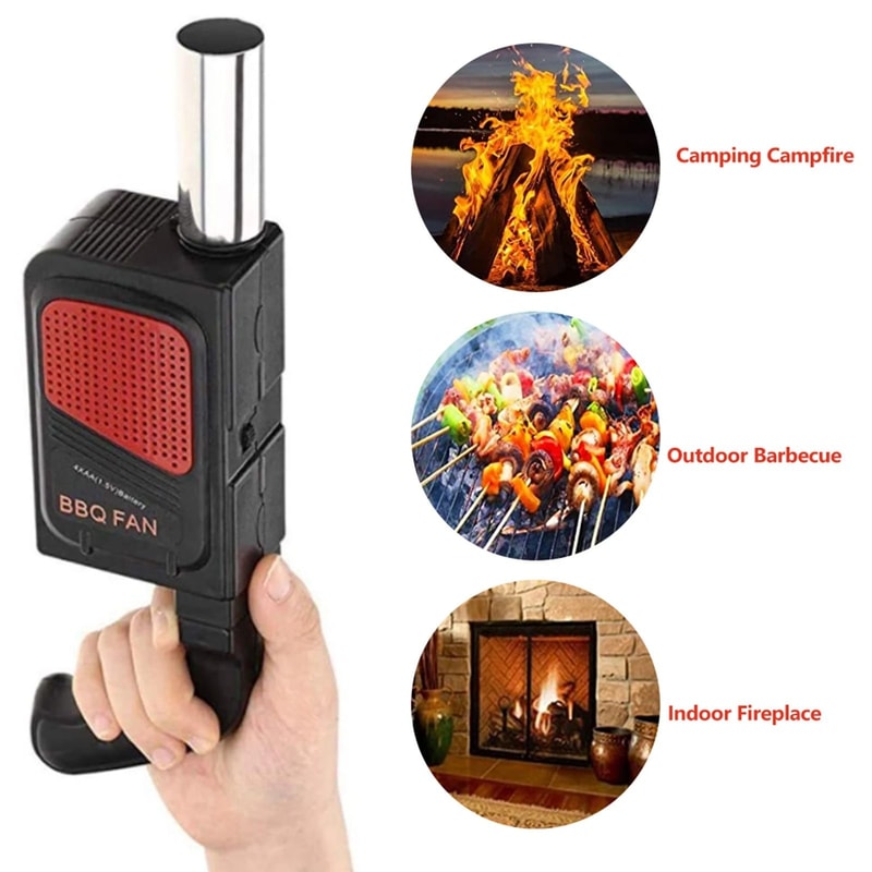 Portable Electric BBQ Air Blower Fan For Fast Fire Starting And Outdoor Grilling 3