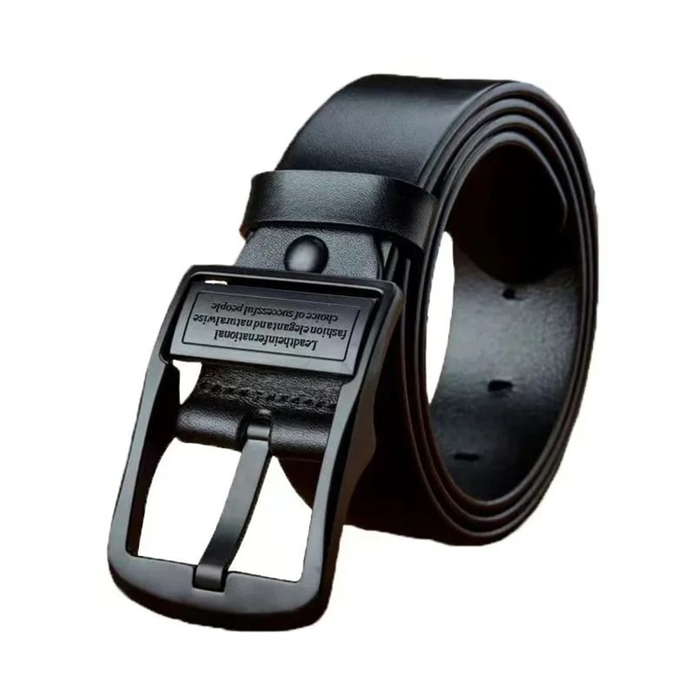 Mens Leather Belt Cowhide Pin Buckle Belt For Business Casual And Jeans Wear 3