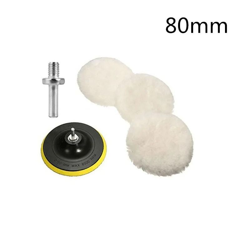 Car Polishing Pad Wool Buffing Pad For Polisher And Drill Waxing And Detailing 3