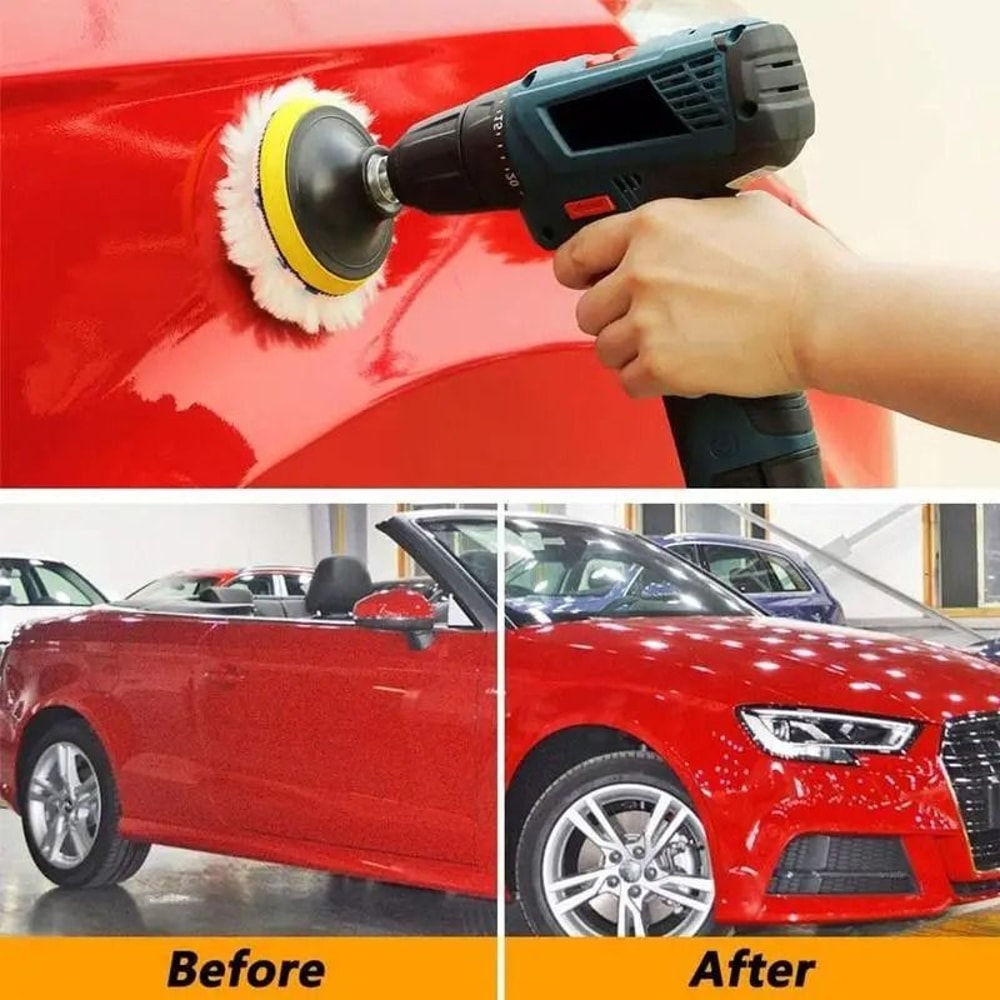 Car Polishing Pad Wool Buffing Pad For Polisher And Drill Waxing And Detailing 6