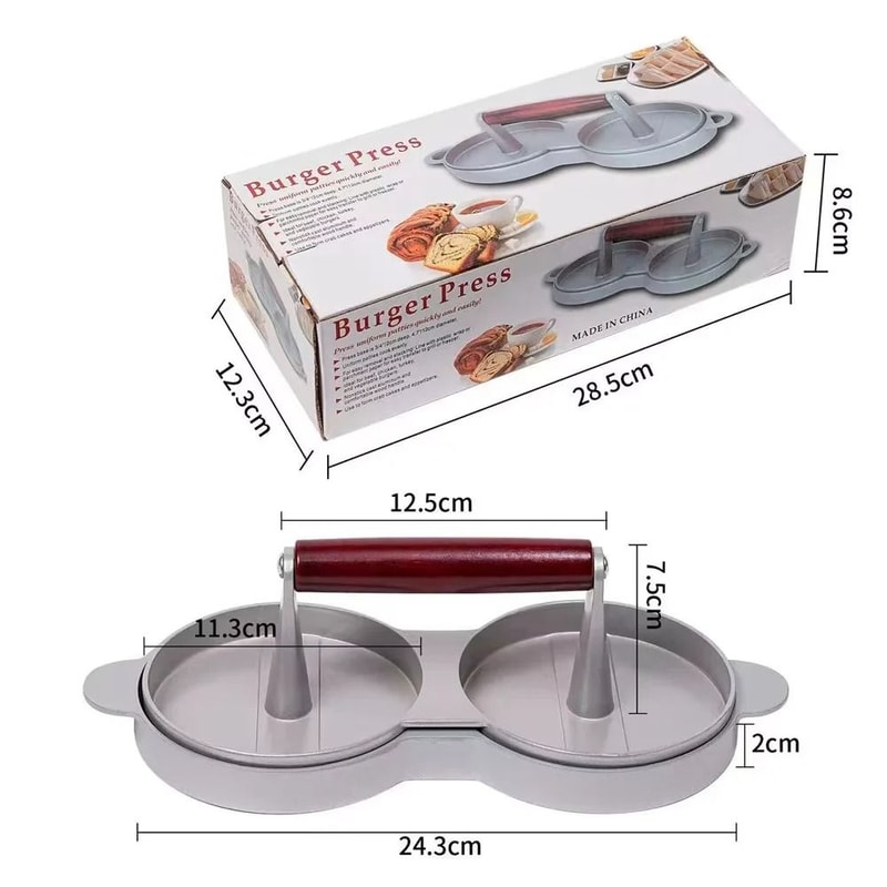 Aluminum Burger Press Hamburger Patty Maker For BBQ Grill And Kitchen Cooking 7