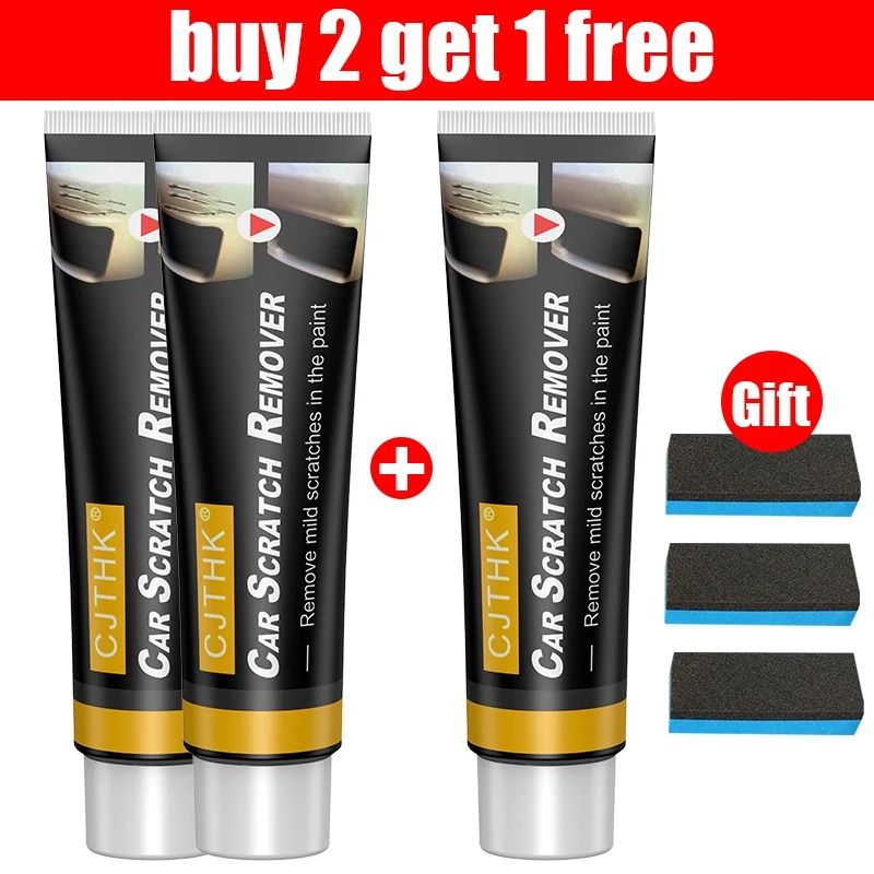 Car Scratch Remover Polishing Paste Paint Repair Compound With Sponge For Smooth Finish 3