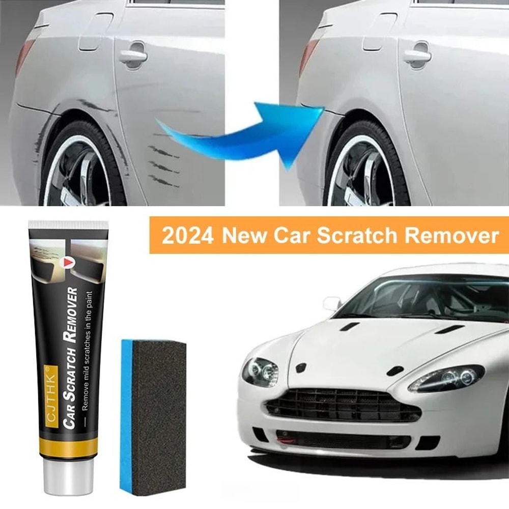 Car Scratch Remover Polishing Paste Paint Repair Compound With Sponge For Smooth Finish 10