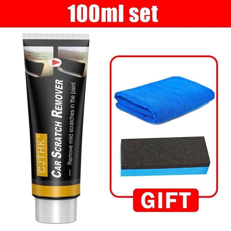 Car Scratch Remover Polishing Paste Paint Repair Compound With Sponge For Smooth Finish 5