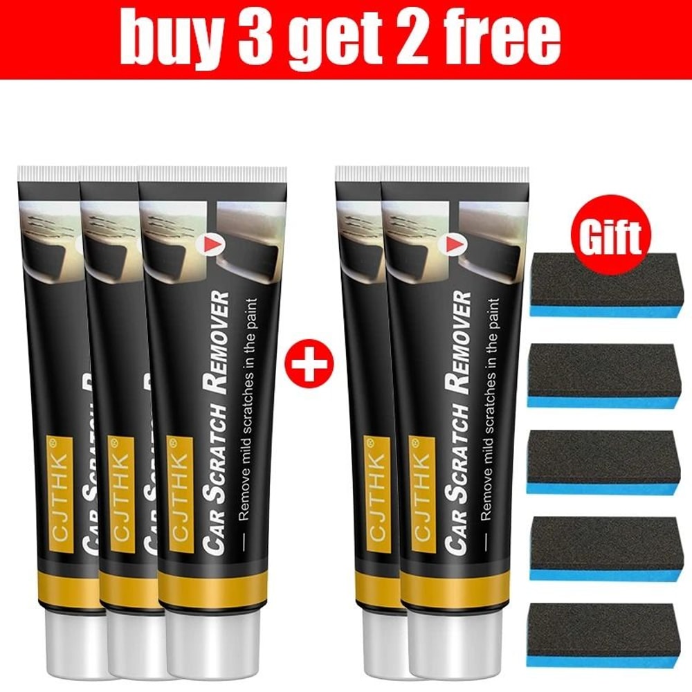 Car Scratch Remover Polishing Paste Paint Repair Compound With Sponge For Smooth Finish 4