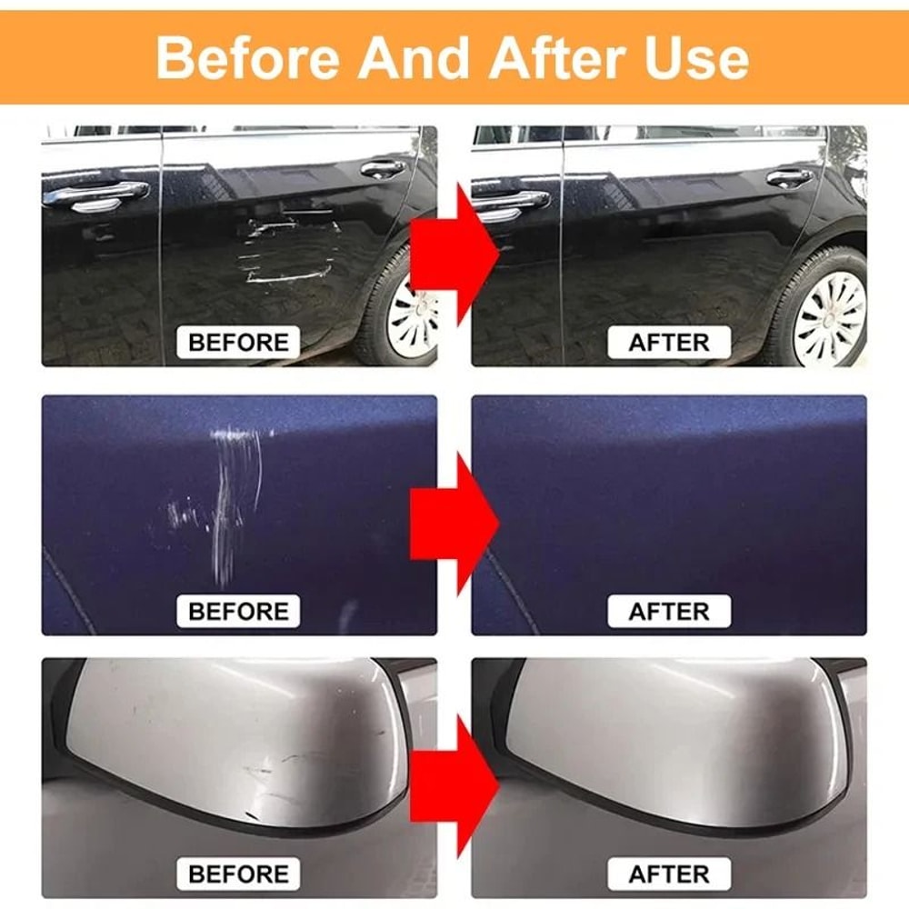 Car Scratch Remover Polishing Paste Paint Repair Compound With Sponge For Smooth Finish 7