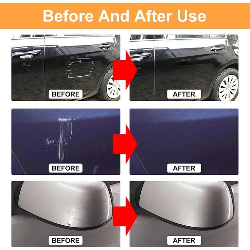 Car Scratch Remover Polishing Paste Paint Repair Compound With Sponge For Smooth Finish 7