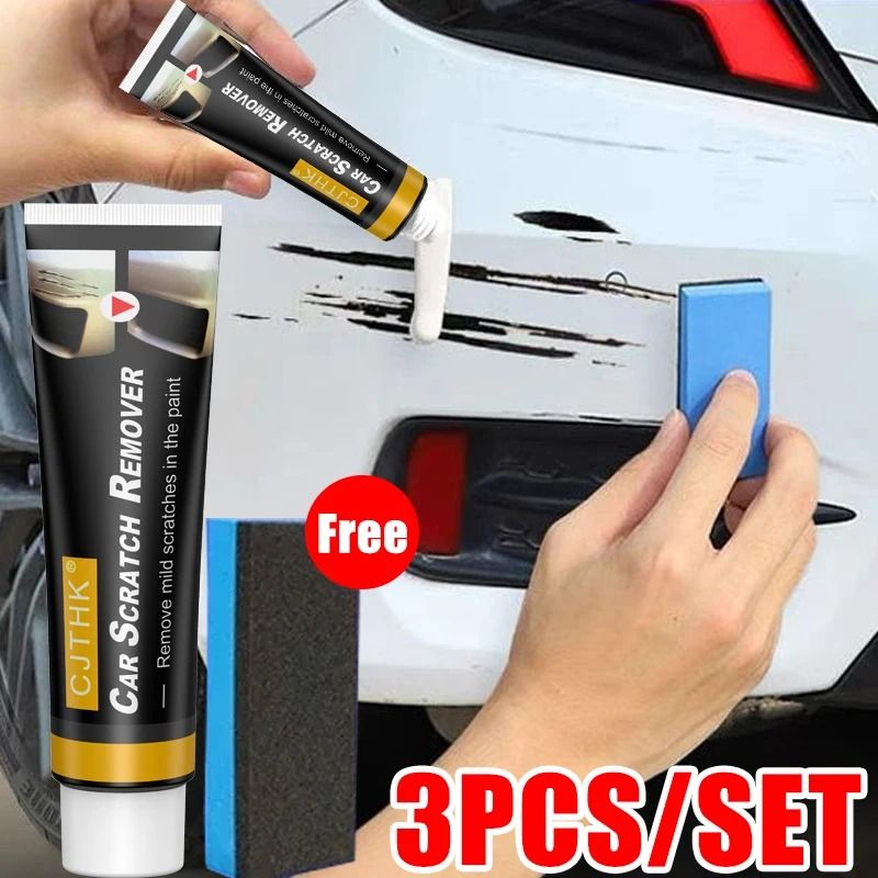 Car Scratch Remover Polishing Paste Paint Repair Compound With Sponge For Smooth Finish 9
