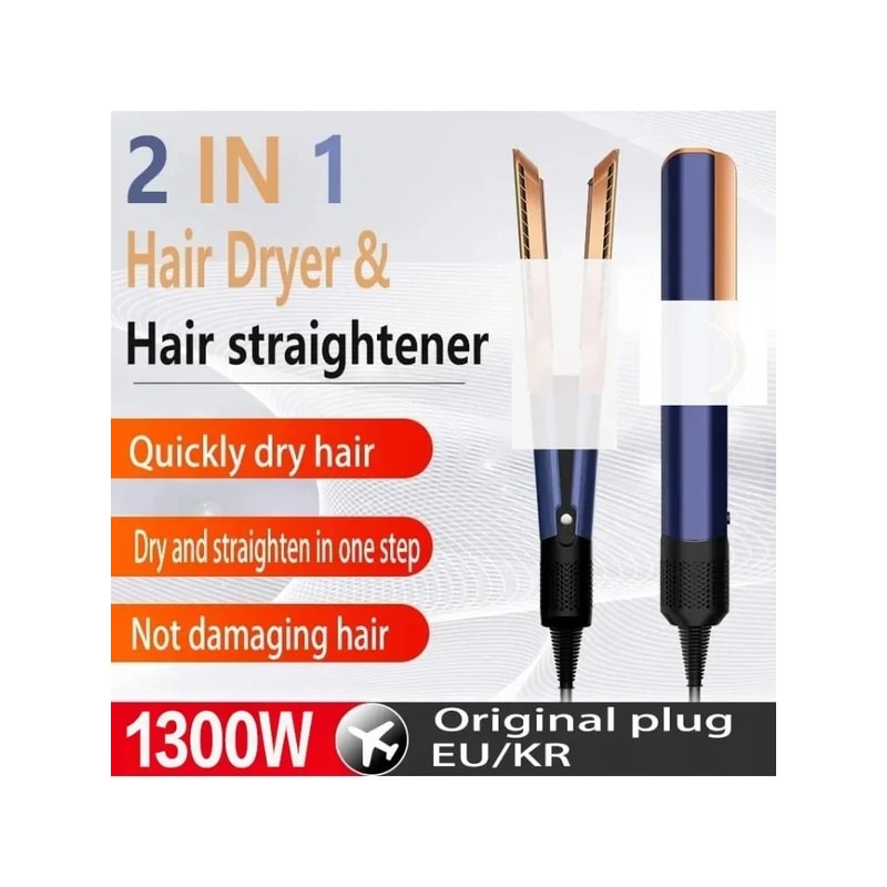 2 In 1 Hair Dryer And Straightener Negative Ion Wet And Dry Hair Styling Tool 1