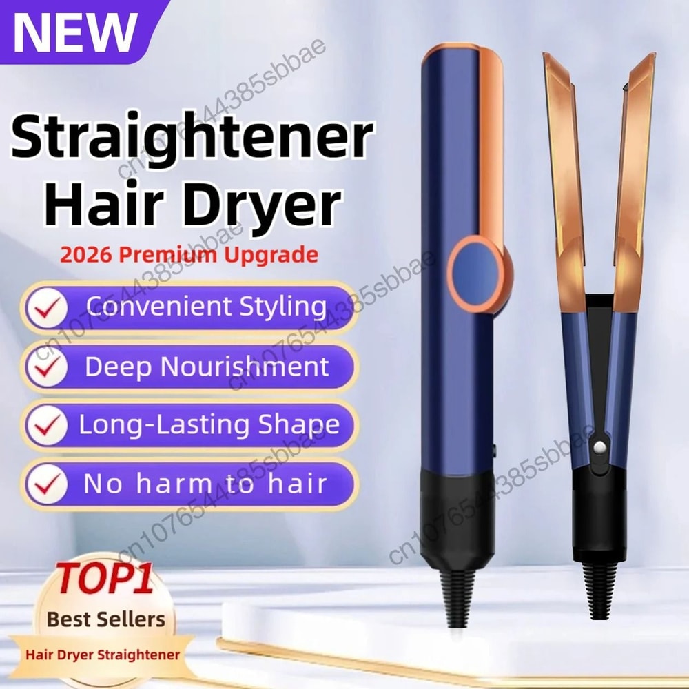 2 In 1 Hair Dryer And Straightener Negative Ion Wet And Dry Hair Styling Tool 0