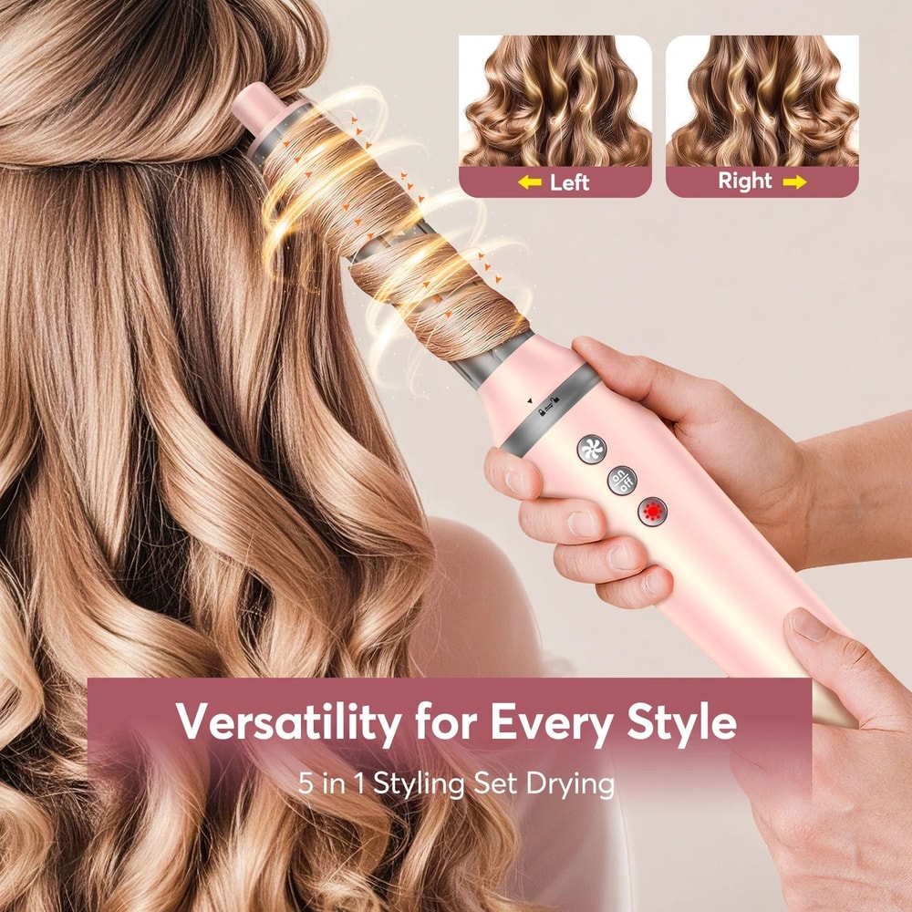 5 In 1 Air Wrap Hair Styler Auto Wrap Curler Hair Dryer Brush Multi Function Styling Tool 7