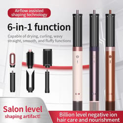 150000 rpm high speed hair dryer and 6 in 1 hair styling tool set with curling iron and straightener