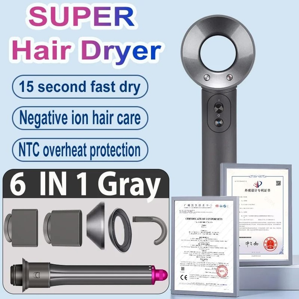 Professional Negative Ion Hair Dryer For Curly And Straight Hair With High Speed Drying 4