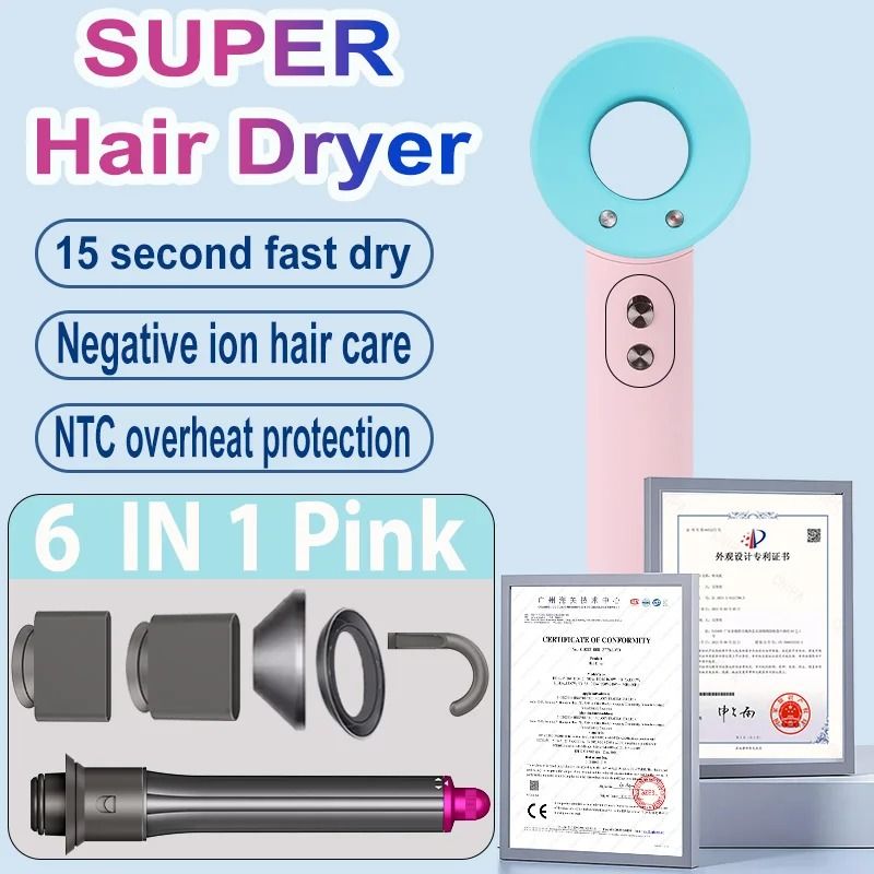 Professional Negative Ion Hair Dryer For Curly And Straight Hair With High Speed Drying 5