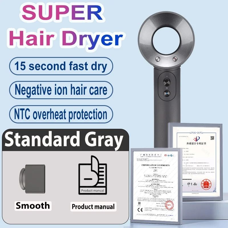 Professional Negative Ion Hair Dryer For Curly And Straight Hair With High Speed Drying 10