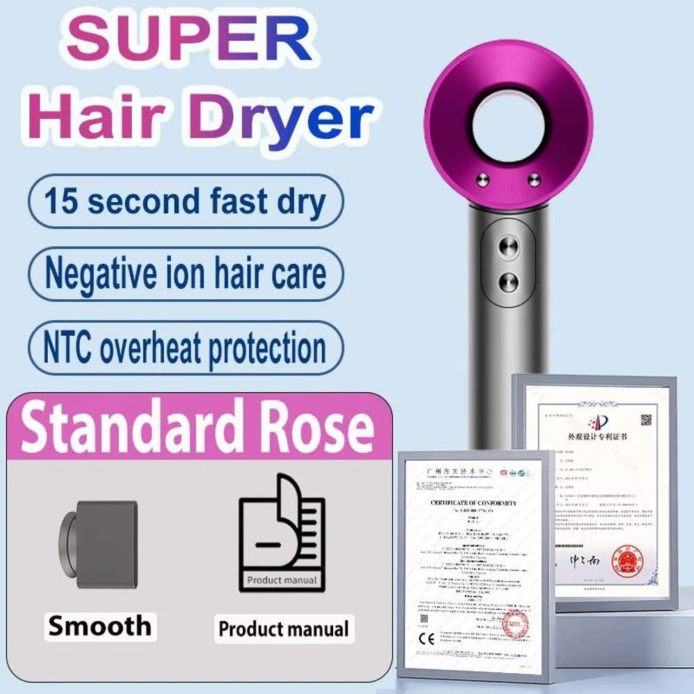 Professional Negative Ion Hair Dryer For Curly And Straight Hair With High Speed Drying 13