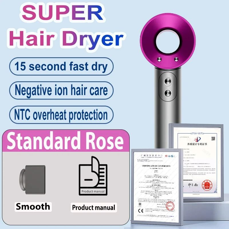 Professional Negative Ion Hair Dryer For Curly And Straight Hair With High Speed Drying 13