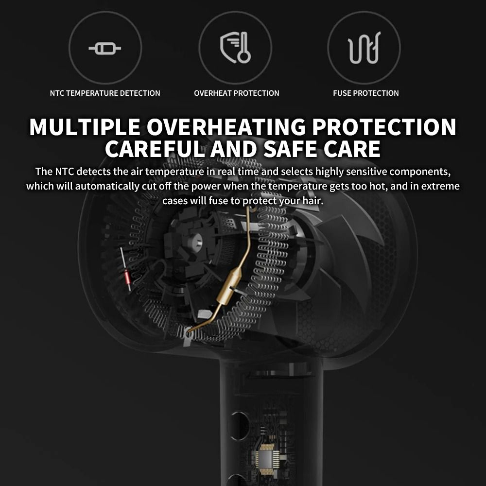 Xiaomi Mijia H300 Ionic Hair Dryer With Quick Dry Negative Ion Hair Care 5