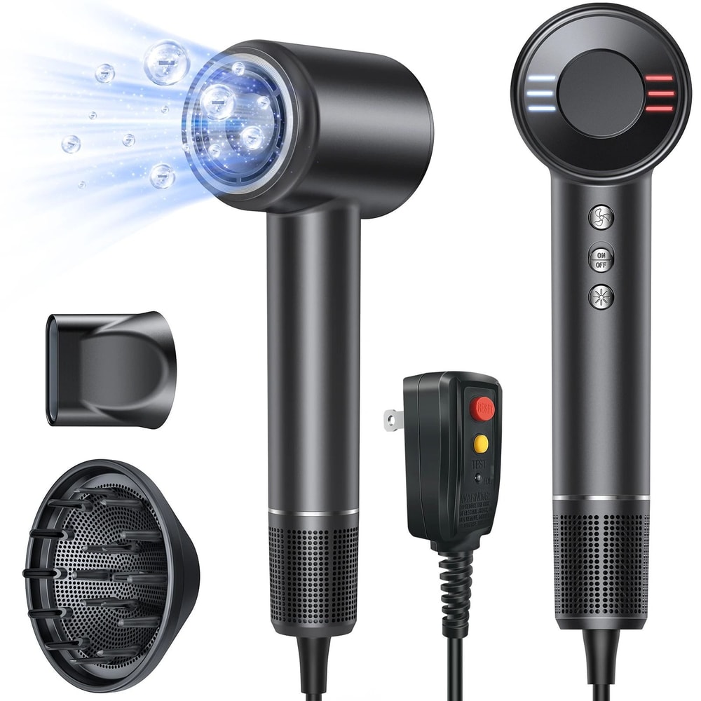 High Speed Negative Ion Hair Dryer With Diffuser For Fast Drying And Frizz Free Styling 2