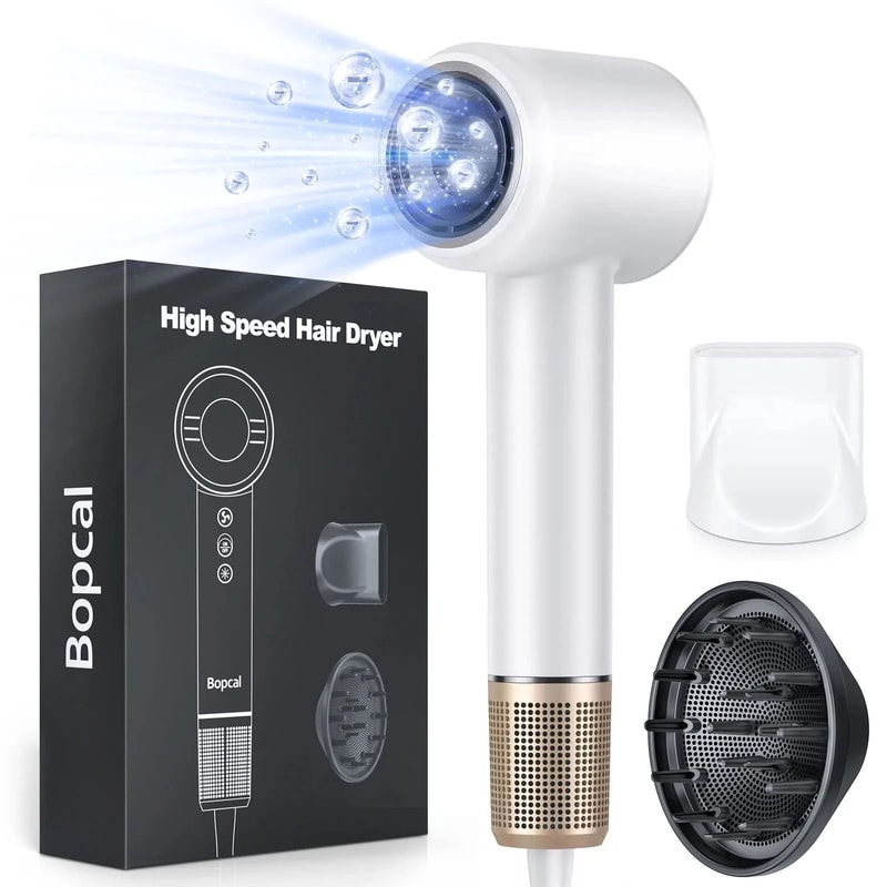 High Speed Negative Ion Hair Dryer With Diffuser For Fast Drying And Frizz Free Styling 1