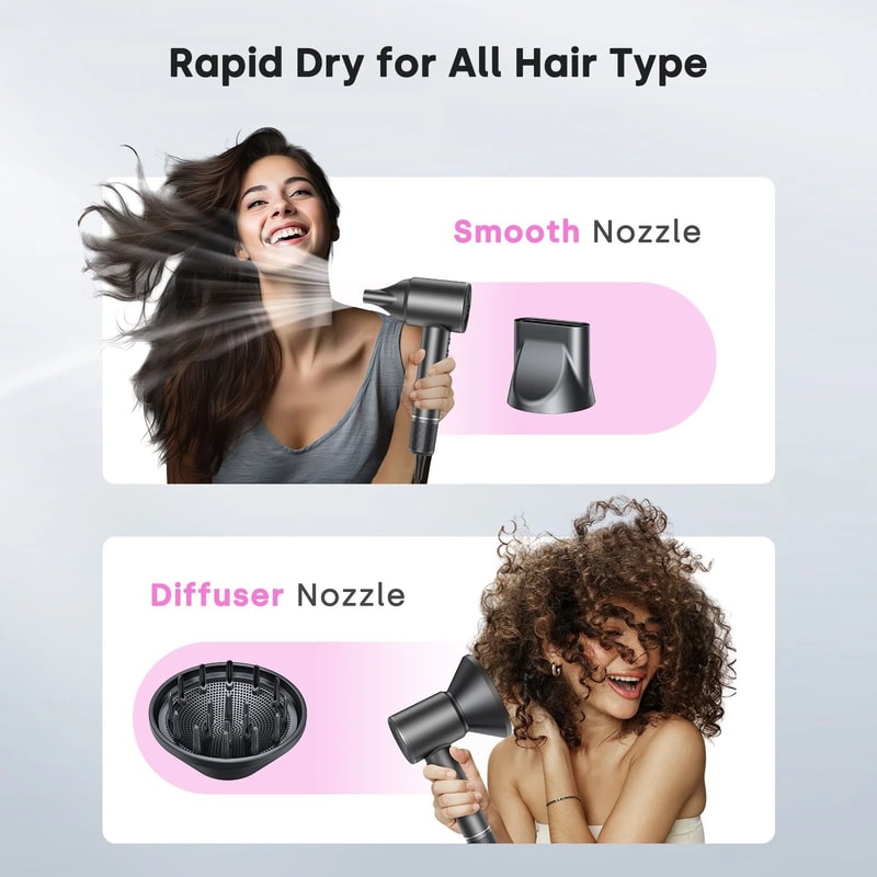High Speed Negative Ion Hair Dryer With Diffuser For Fast Drying And Frizz Free Styling 5