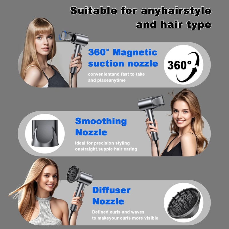 Professional Negative Ion High Speed Hair Dryer For Fast And Comfortable Styling 4