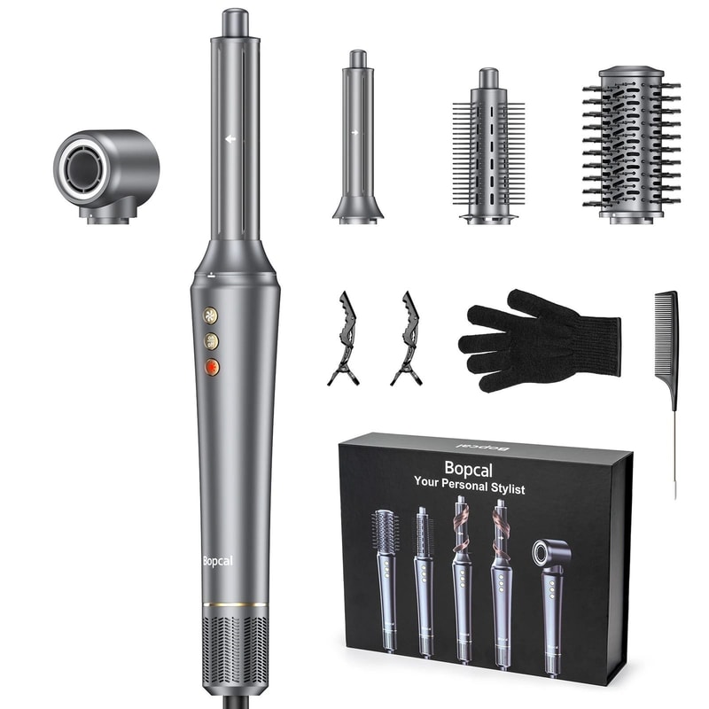 5 In 1 Hair Styler Hot Air Brush And Curling Iron Professional Hair Dryer Set 1