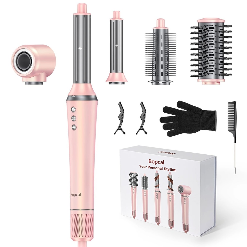 5 In 1 Hair Styler Hot Air Brush And Curling Iron Professional Hair Dryer Set 2