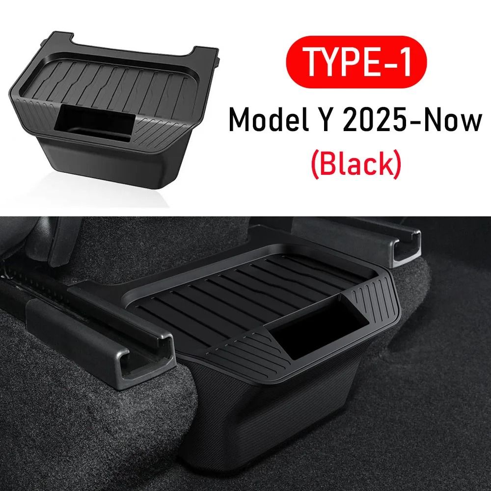 Tesla Model Y Juniper Rear Seat Storage Box Center Console Organizer And Trash Bin 1