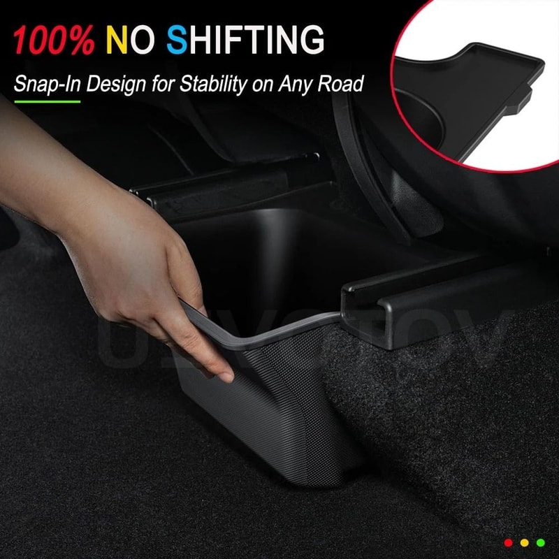 Tesla Model Y Juniper Rear Seat Storage Box Center Console Organizer And Trash Bin 3