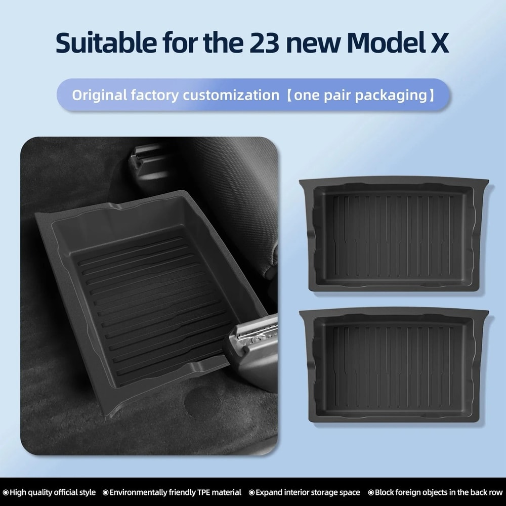 Tesla Model X Under Seat Storage Box Drawer Organizer 2023 To 2026 2