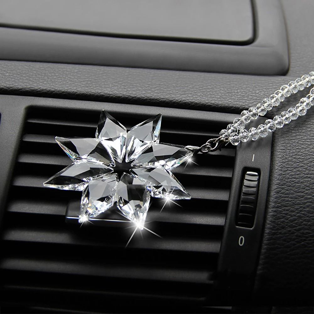 Crystal Snowflake Car Hanging Ornament Sun Catcher Decoration Pendant 6