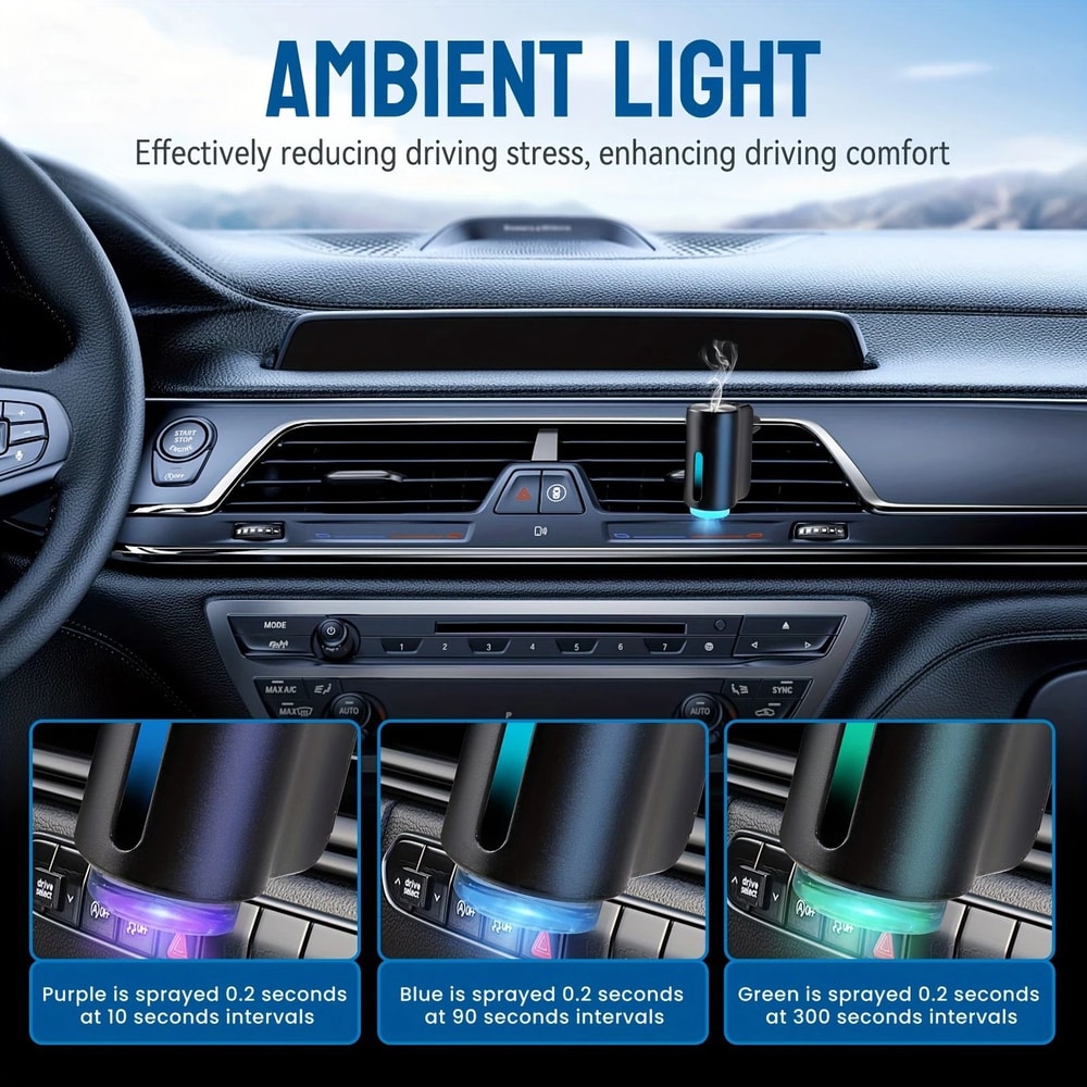 Electric Car Air Freshener Essential Oil Aroma Diffuser Humidifier 16