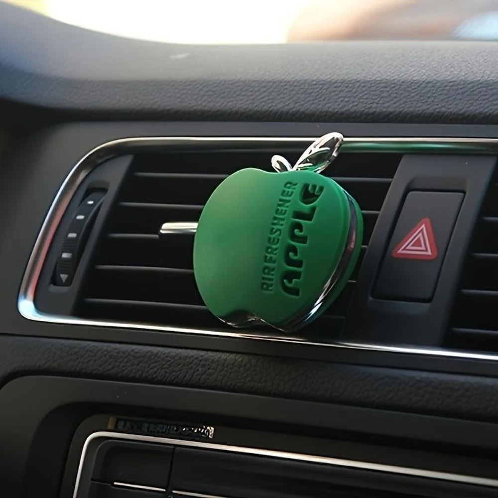 Apple Shape Car Air Freshener Floral Scent Vent Clip Decor 6