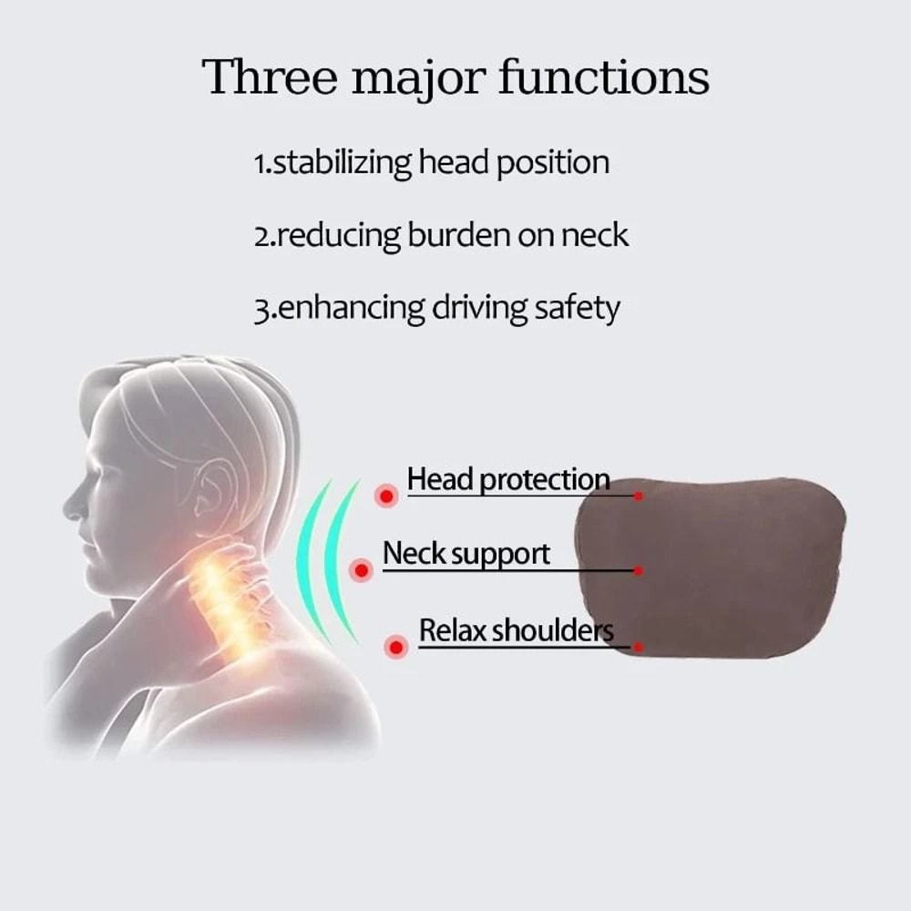 Memory Foam Car Neck Pillow Universal Headrest Cushion For Car And Gaming Chair 8
