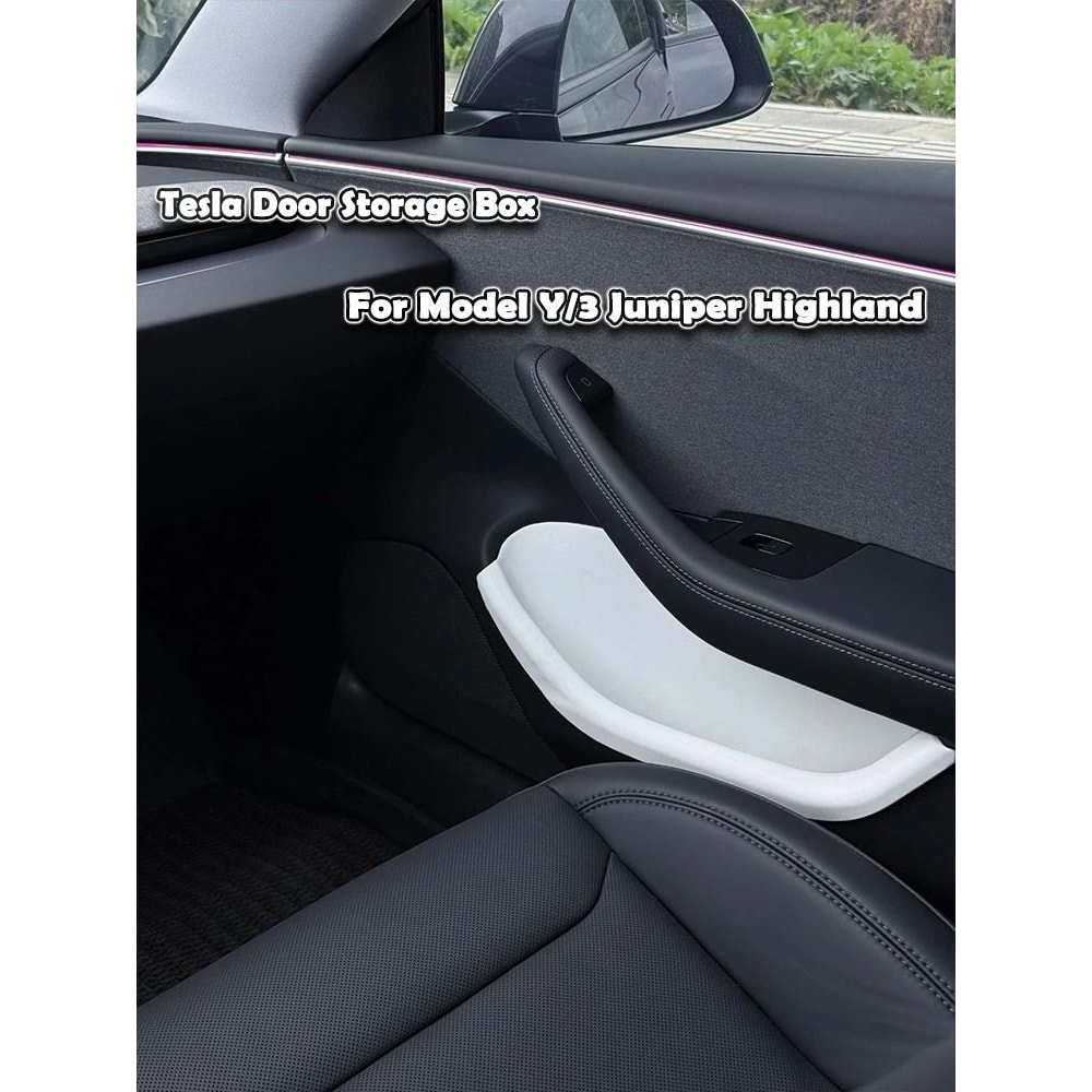 Tesla Model Y Juniper And Model 3 Highland TPE Door Storage Organizer Bin 15