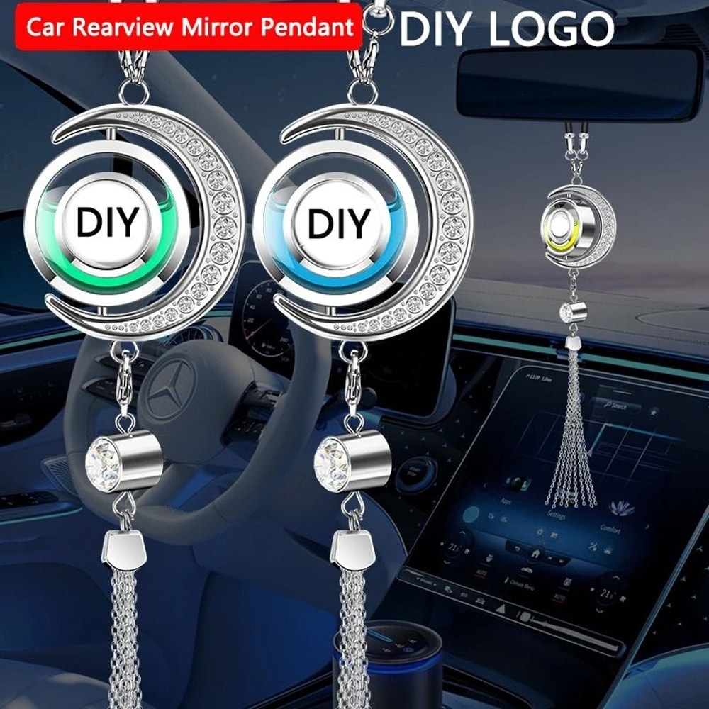 Moon Logo Car Perfume Pendant Rearview Mirror Air Freshener Ornament 0