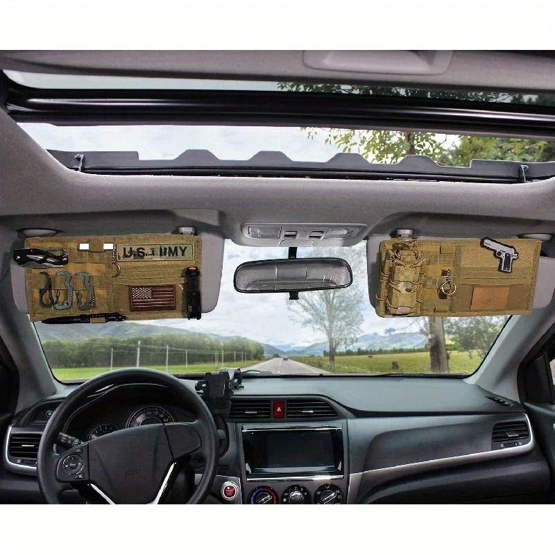 Tactical MOLLE Sun Visor Organizer Pouch For Trucks SUVs And Travel 8