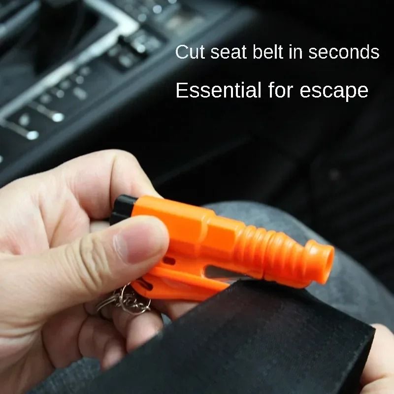3 In 1 Car Emergency Escape Tool Safety Hammer And Seat Belt Cutter 9