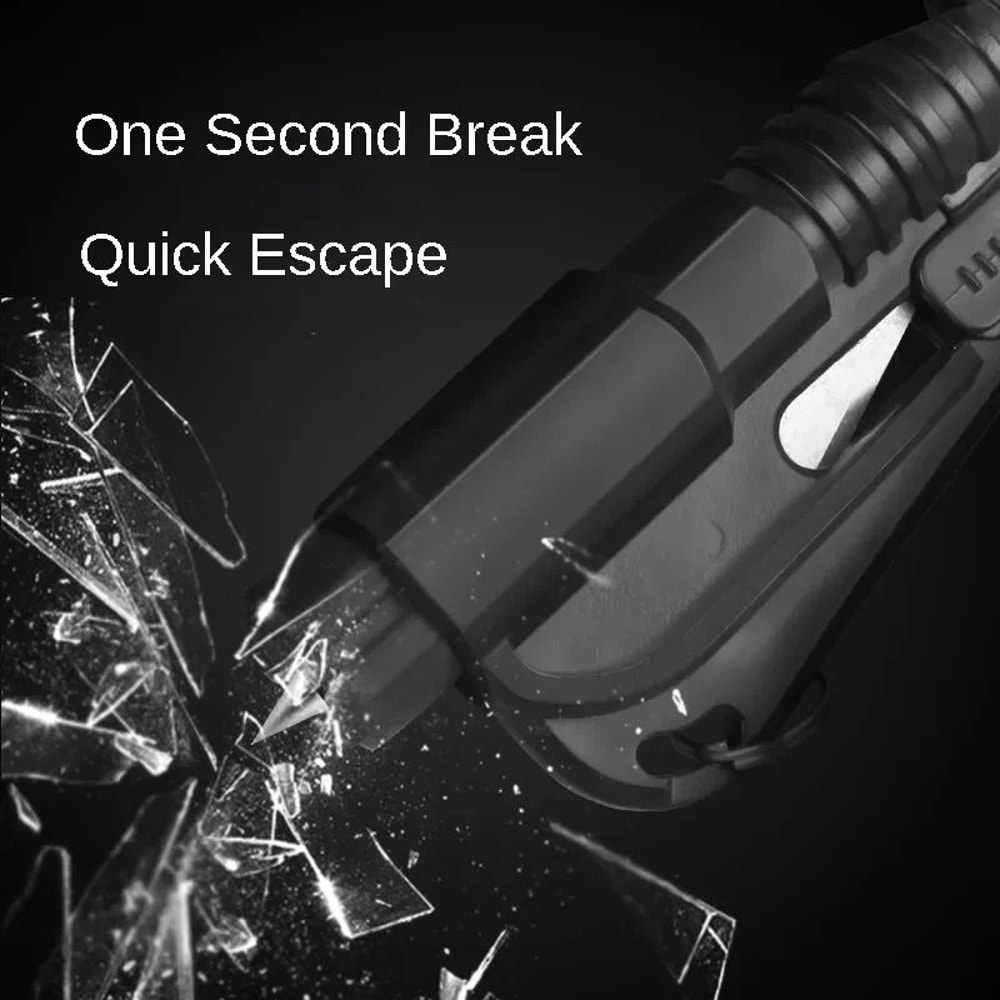 3 In 1 Car Emergency Escape Tool Safety Hammer And Seat Belt Cutter 12