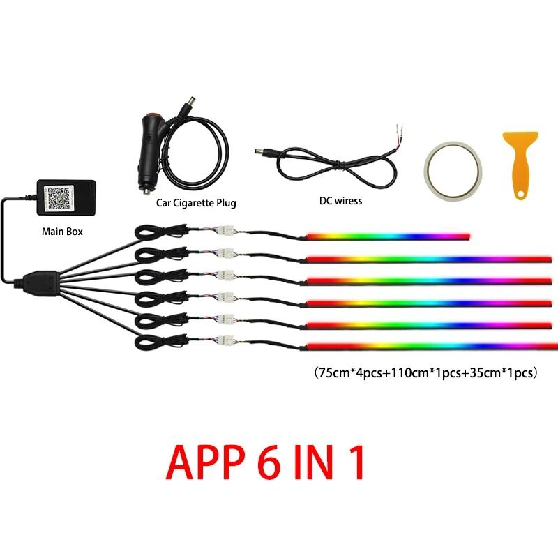 RGB Symphony Car Ambient Light Interior LED Strip Kit 16