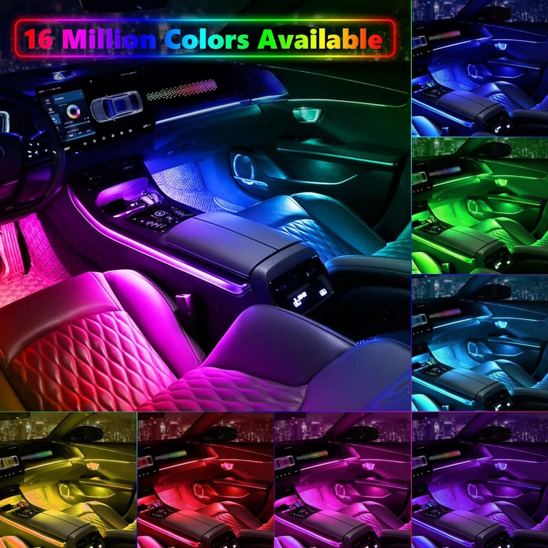 RGB Symphony Car Ambient Light Interior LED Strip Kit 18