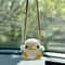 Handmade Crochet Animal Car Pendant Rearview Mirror Decor Duckling And Frog Charm 1