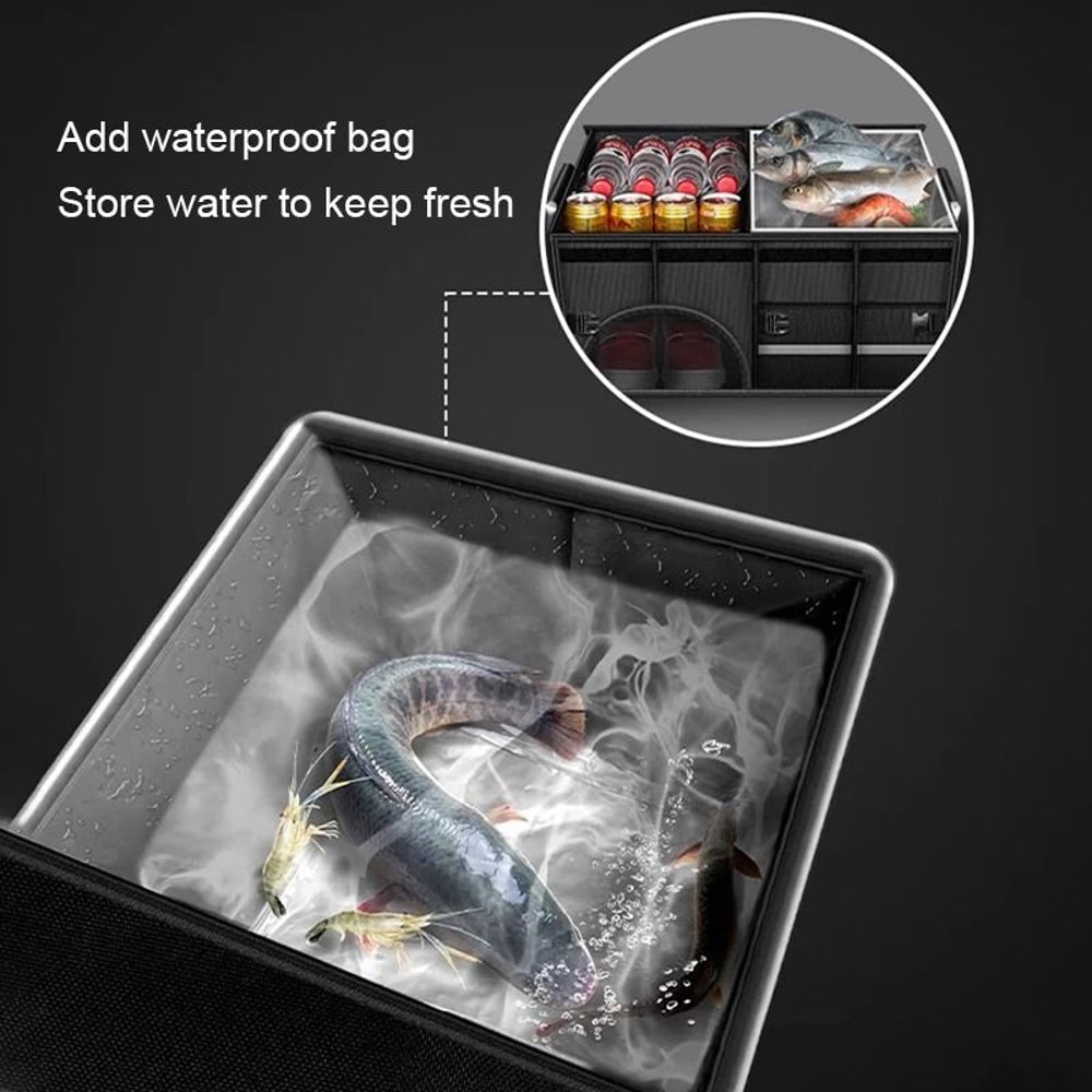 SEAMETAL Foldable Waterproof Car Trunk Organizer 110L Large Capacity Storage Box 6