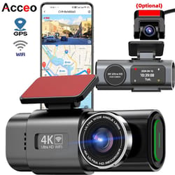 4k uhd dash cam with wifi gps and night vision car dvr recorder