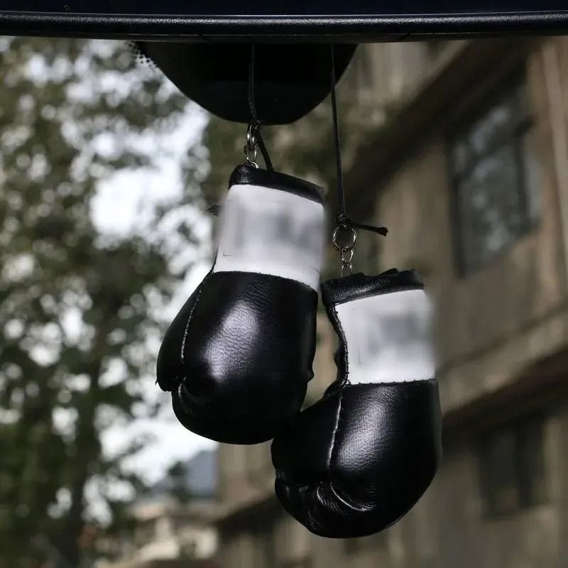 Mini Boxing Glove Car Mirror Hanging Ornament Christmas Rearview Decor 5