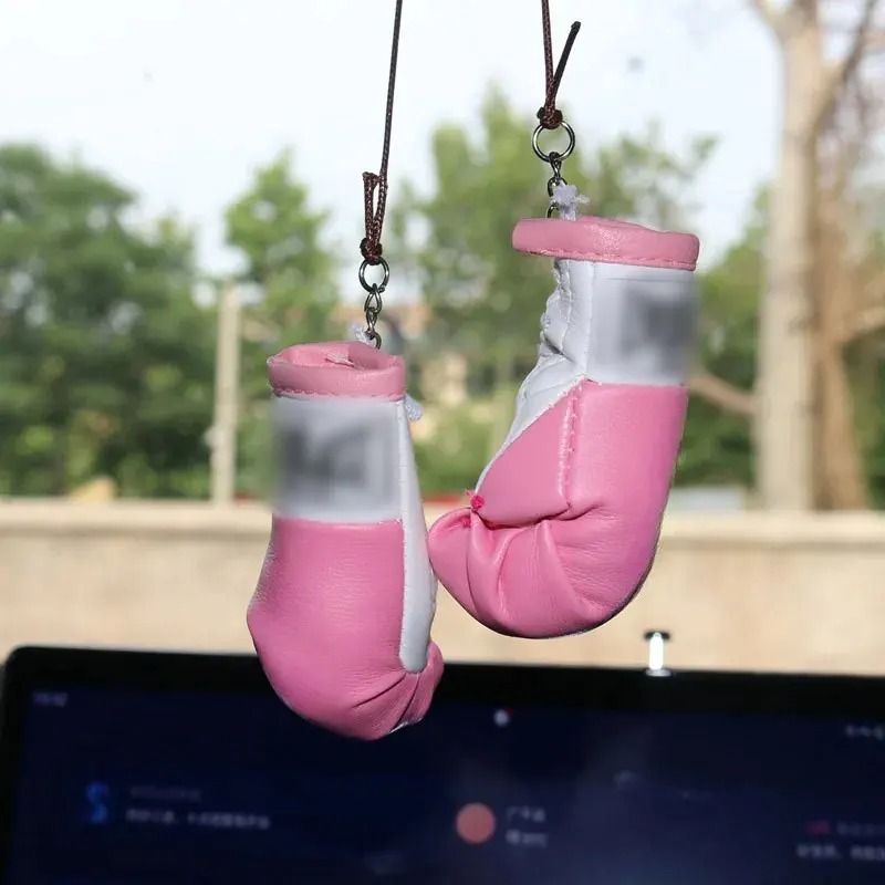 Mini Boxing Glove Car Mirror Hanging Ornament Christmas Rearview Decor 6